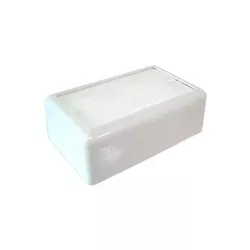 POrta Guardanapo TV Deitado Plastico Branco H9 - Plaspel Comercial - Embalagens e Descartáveis