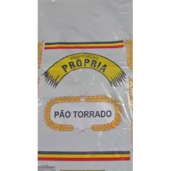Saco PP Pão Torrado C/100 UND - Plaspel Comercial - Embalagens e Descartáveis