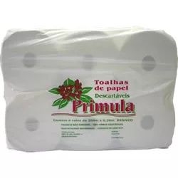 Toalha Papel Bobina Primula Branca 20x200 C/6 UND - Plaspel Comercial - Embalagens e Descartáveis