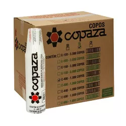 Copo Plástico Copaza Translúcido Liso 400ml c/20x5... - Plaspel Comercial - Embalagens e Descartáveis