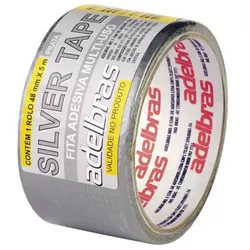 Fita Adesiva Adelbras Multiuso Silver 48x5 - Plaspel Comercial - Embalagens e Descartáveis