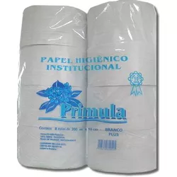 Papel Higienico Rolao Primula Plus 300M 100% Branc... - Plaspel Comercial - Embalagens e Descartáveis