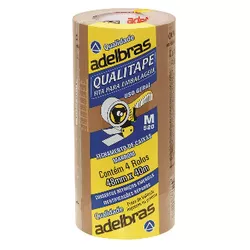 Fita Adesiva Adelbras PP Qualitape Marron 12/MMX40... - Plaspel Comercial - Embalagens e Descartáveis
