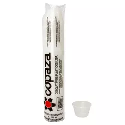 Pote Plástico Copaza Translúcido Liso 100ml c/20x1... - Plaspel Comercial - Embalagens e Descartáveis