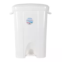 Lixeira c/ Pedal Sanremo 72L Branca Ref. 299/01 - Plaspel Comercial - Embalagens e Descartáveis