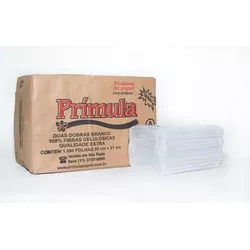 Toalha Interfolha Primula 20x21 2DB Branca Ext-100 - Plaspel Comercial - Embalagens e Descartáveis