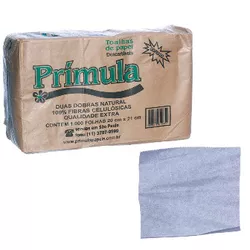 Toalha Interfolha Primula 20x21 2DB Natural-1000 - Plaspel Comercial - Embalagens e Descartáveis