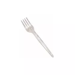 Garfo Rioplastic de Sobremesa Cristal c/50 und - Plaspel Comercial - Embalagens e Descartáveis