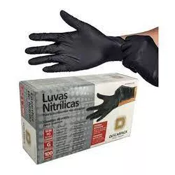 Luva Procedimento Nitrilica Descarpack Preta S/Pó ... - Plaspel Comercial - Embalagens e Descartáveis
