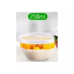 Pote Plástico PP Bowl Prafesta com Sobretampa 250m... - Plaspel Comercial - Embalagens e Descartáveis