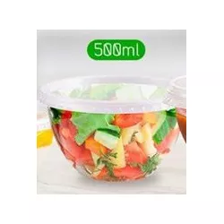 Pote Plástico PP Bowl Prafesta com Sobretampa 500m... - Plaspel Comercial - Embalagens e Descartáveis