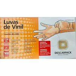 Luva Procedimento Vinil Descarpack C/PÓ GG C/100 U... - Plaspel Comercial - Embalagens e Descartáveis