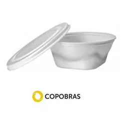 Tampa EPS Copobras P/Marmitex C/10 UND - Plaspel Comercial - Embalagens e Descartáveis