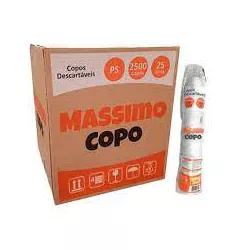 Copo Plástico Massimo Bellocopo Translúcido 180ml ... - Plaspel Comercial - Embalagens e Descartáveis