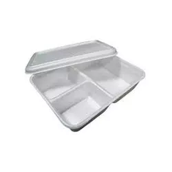 Bandeja EPS Copobras 3 Div 750ML PT090F C/100 UND - Plaspel Comercial - Embalagens e Descartáveis