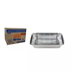 Bandeja Aluminio Wyda C/Tampa Pet 750ML D7FS C/50 - Plaspel Comercial - Embalagens e Descartáveis