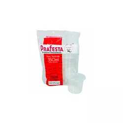 Pote Plástico PP Redondo Prafesta com Tampa 350ml ... - Plaspel Comercial - Embalagens e Descartáveis