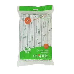 Canudo Biodegradável Cropac Super 10mm Sachê 205x1... - Plaspel Comercial - Embalagens e Descartáveis