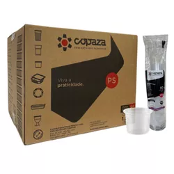Pote Plástico Copaza Translúcido Liso 120ml c/30x5... - Plaspel Comercial - Embalagens e Descartáveis