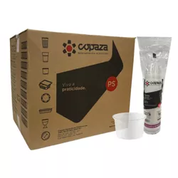 Pote Plástico Copaza Translúcido Liso 200ml c/20x5... - Plaspel Comercial - Embalagens e Descartáveis