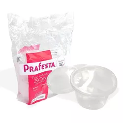 Pote Plástico PP Redondo Prafesta com Tampa 250ml ... - Plaspel Comercial - Embalagens e Descartáveis
