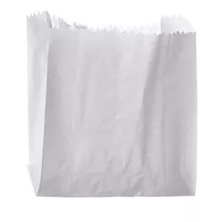 Saco de Papel Mono Branco Hamburgão C/100 UND - Plaspel Comercial - Embalagens e Descartáveis