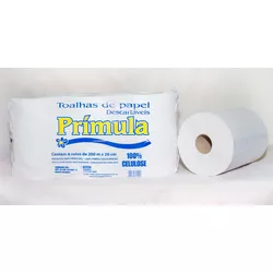 Toalha Papel Bobina 100% 20x200 C/6 UND - Plaspel Comercial - Embalagens e Descartáveis