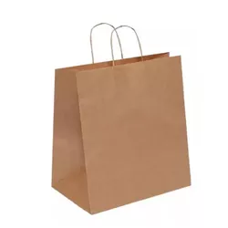 Sacola Papel Kraft Natural Zagarollo 31x12,5x39CM ... - Plaspel Comercial - Embalagens e Descartáveis