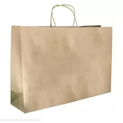 Sacola Papel Kraft Natural Zagarollo 40x13,5x31CM ... - Plaspel Comercial - Embalagens e Descartáveis