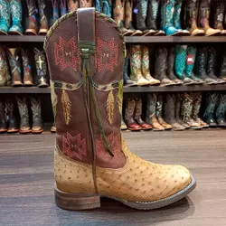 Bota Goyazes Feminina 203260-AF AVESTRUZ TABACO MU... - PROTEC HORSE - A LOJA DOS GRANDES CAMPEÕES