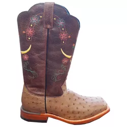 Bota Jácomo Feminina - AVESTRUZ CHEIO 1172 TABACO/... - PROTEC HORSE - A LOJA DOS GRANDES CAMPEÕES
