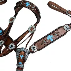 Conjunto Cabecada e Peiteira - Master Saddles 01 -... - PROTEC HORSE - A LOJA DOS GRANDES CAMPEÕES