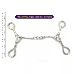 Freio branco - 80005 Argola Torcido e corrente - 1... - PROTEC HORSE - A LOJA DOS GRANDES CAMPEÕES