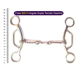 Freio branco - 80014 Argola Dupla Torcido e Ossinh... - PROTEC HORSE - A LOJA DOS GRANDES CAMPEÕES