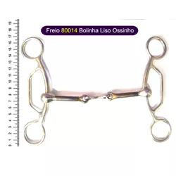 Freio branco - 80014 Bolinha Liso e Ossinho - 1574 - PROTEC HORSE - A LOJA DOS GRANDES CAMPEÕES