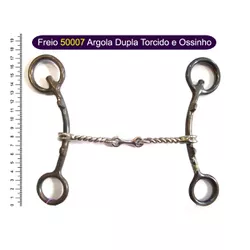 Freio preto - 50007 Argola Dupla Torcido e Ossinho... - PROTEC HORSE - A LOJA DOS GRANDES CAMPEÕES
