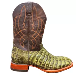 Bota Jácomo Masculina - Jacare Rabo Verde Fossil O... - PROTEC HORSE - A LOJA DOS GRANDES CAMPEÕES