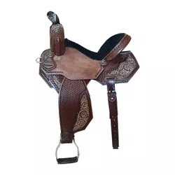 SELA FORMA PROTEC HORSE COURO CAFÉ - BORDADO FLOR ... - PROTEC HORSE - A LOJA DOS GRANDES CAMPEÕES