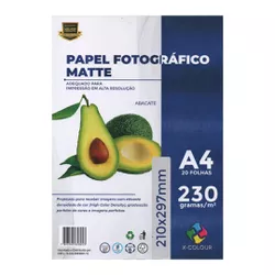 Papel Fotográfico Matte 230g A4 X-Colour... - QPAPEIS LTDA
