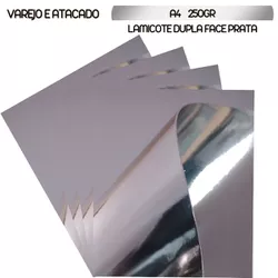Papel Lamicote Dupla Face Prata 250g - QPAPEIS LTDA