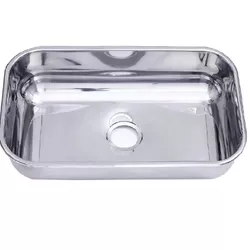 CUBA INOX Nº 2 ACO 430 3.1/2 56X34X17CM TECNOCUBAS - Rabelo Materiais Para Construção