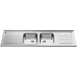 PIA INOX PLUS 30 DUPLA COM CONCRETO 200X56CM GHELP... - Rabelo Materiais Para Construção