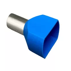 TERMINAL PRE-ISOLADO TIPO TUBULAR DUPLO AZUL 16,0M - Rabelo Materiais Para Construção