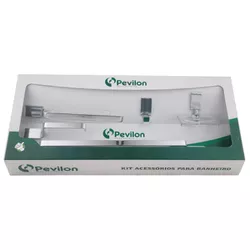 KIT ACESSÓRIOS PARA BANHEIRO VIDRO 5 PEÇAS 5730 19... - Rabelo Materiais Para Construção