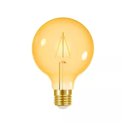 LÂMPADA LED ÂMBAR FILAMENTO VINTAGE GLOBO G95 3W 2... - Rabelo Materiais Para Construção