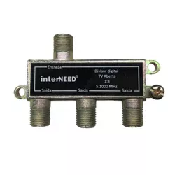 DIVISOR SINAL ANTENA 1 ENTRADA + 3 SAIDAS INTERNEE - Rabelo Materiais Para Construção