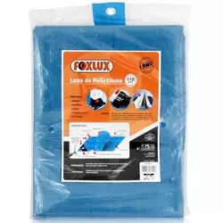 LONA AZUL 2X2 METROS COM ILHÓS 60.11 FOXLUX - Rabelo Materiais Para Construção
