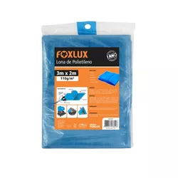 LONA AZUL 3X2 METROS COM ILHÓS 60.12 FOXLUX - Rabelo Materiais Para Construção