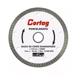 DISCO DIAMANTADO PORCELANATO 20X110MM 60863 CORTAG - Rabelo Materiais Para Construção