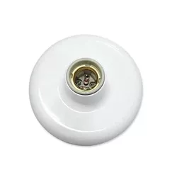 PLAFON PVC SOQUETE PORCELANA BRANCO 180931 ILUMI - Rabelo Materiais Para Construção